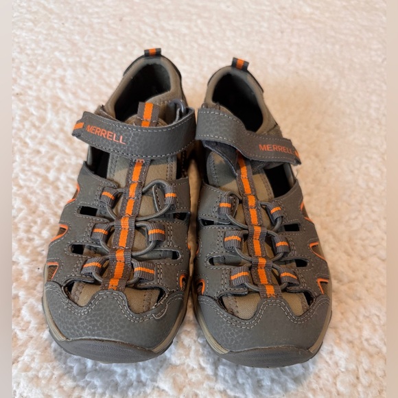 Merrell Kids' Sandals - Brown & Orange Size 3 Camp ready Gorpcore Playground - Picture 2 of 6